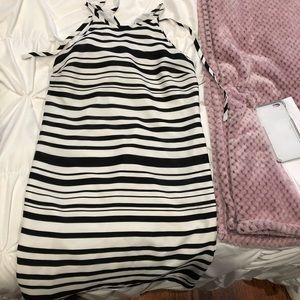 Black and white stripped dress